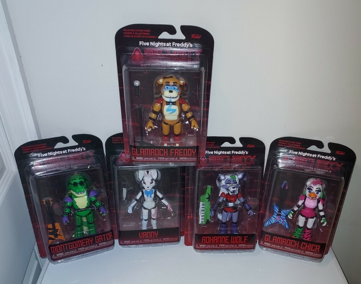 Five Nights at Freddy's Security Breach Complete Set of 5 Action