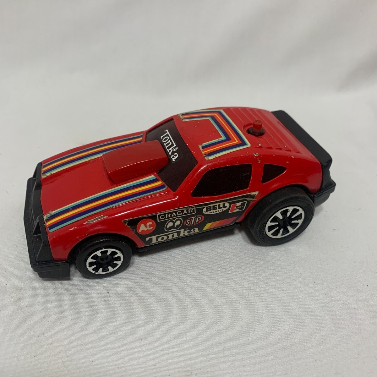 VINTAGE TONKA JAPAN PUSH RACE FRICTION CAR CRAGAR RED BELL STP