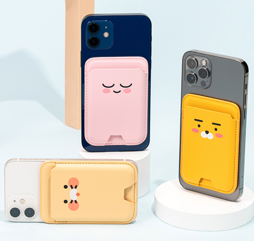 KAKAO Friends MagSafe MAGNETIC CARD WALLET for 2 Cards RYAN Apeach