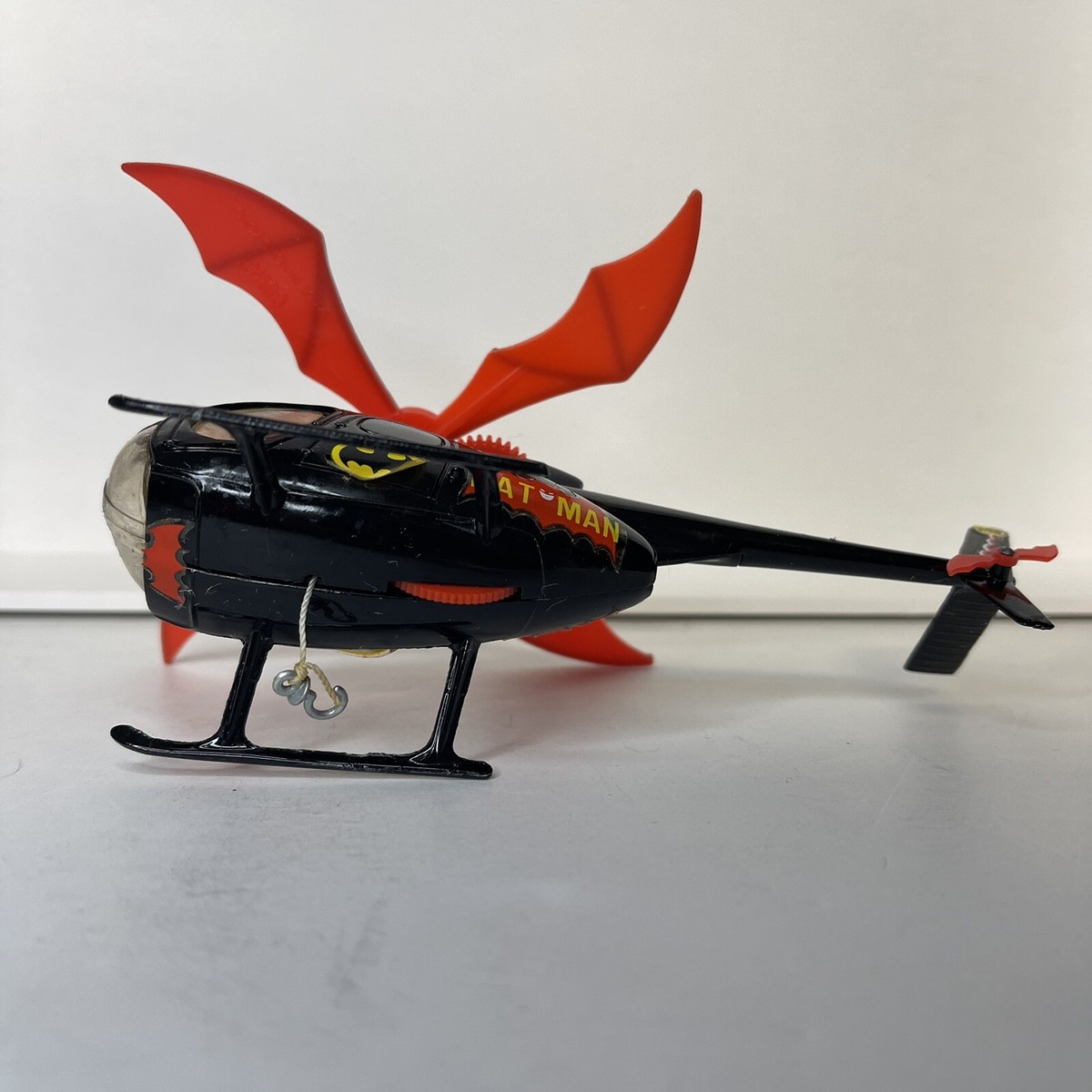 Vintage Corgi 925 Batcopter Diecast Helicopter Batman Figure Winch