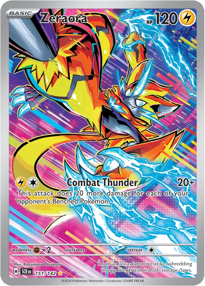 Pokémon TCG Zeraora 151/142 Illustration Rare Stellar Crown NM/M