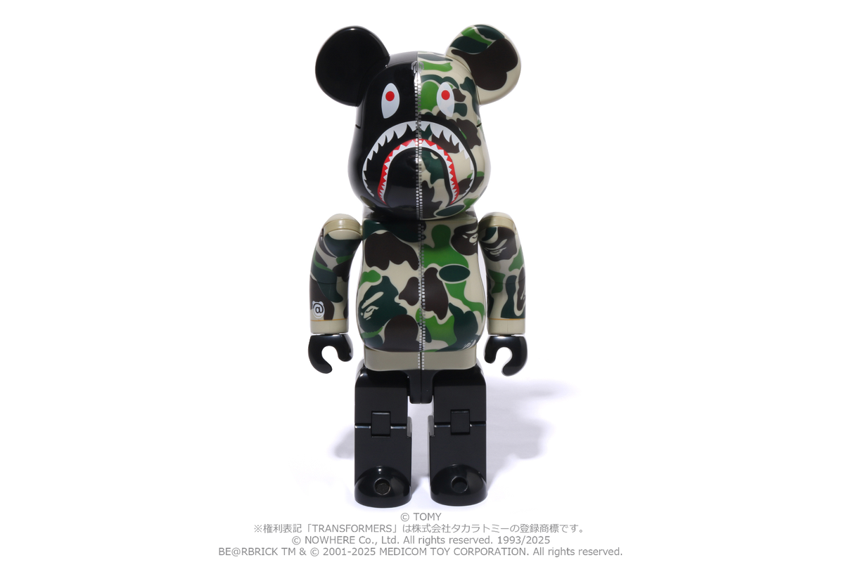Medicom Toy BAPE X TRANSFORMERS X BE@RBRICK ABC CAMO SHARK CONVOY