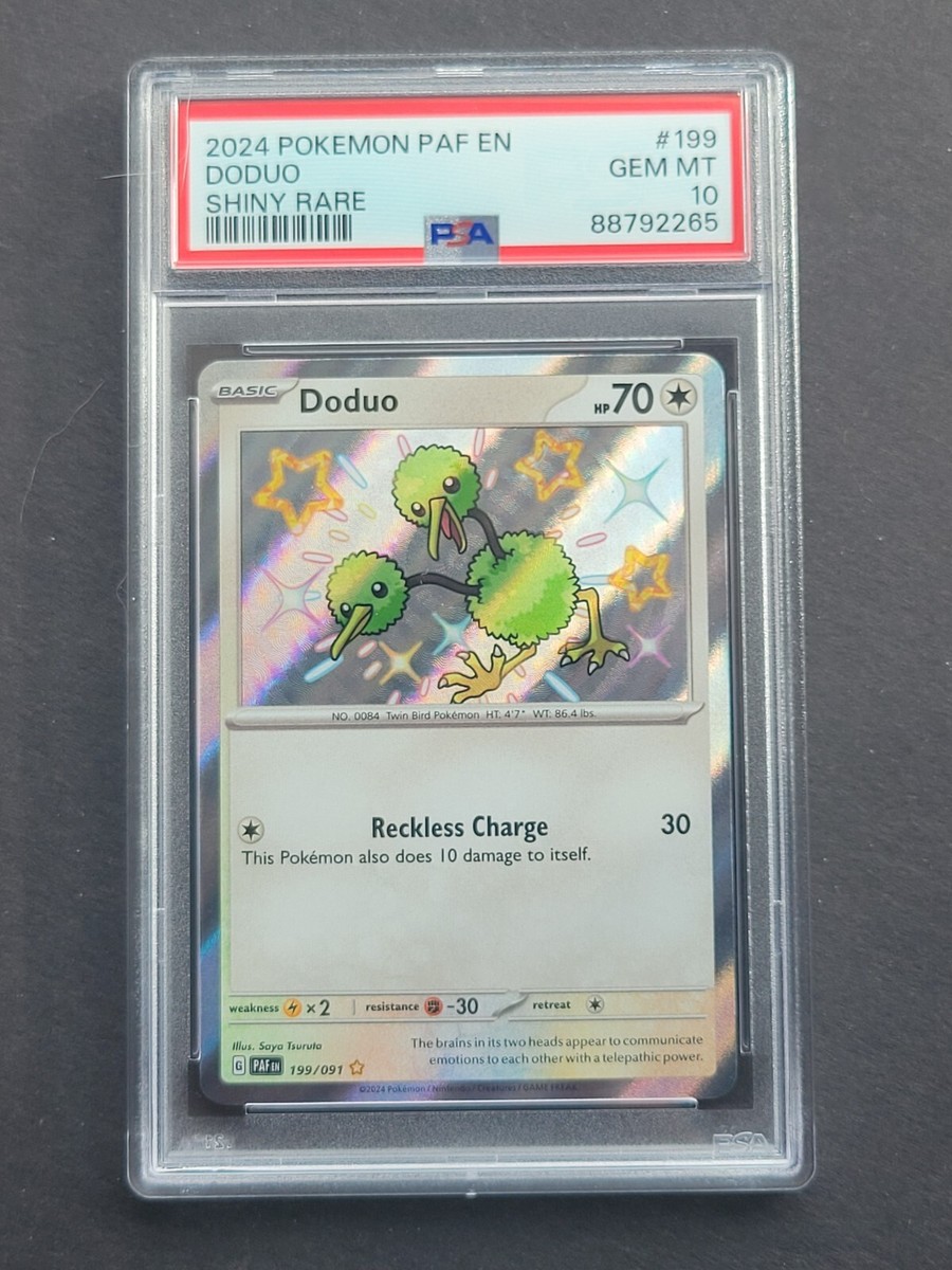 PSA 10 DODUO 199/091 - SCARLET & VIOLET PALDEAN FATES SHINY RARE
