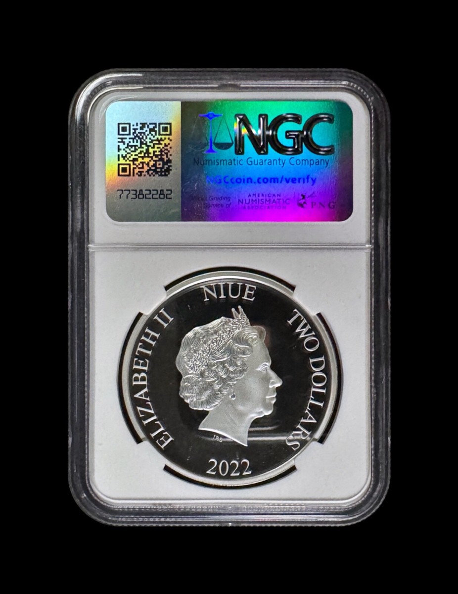 NIUE. 2022, 2 Dollars, Silver - NGC PF70 - Top Pop 🥇 Elizabeth II