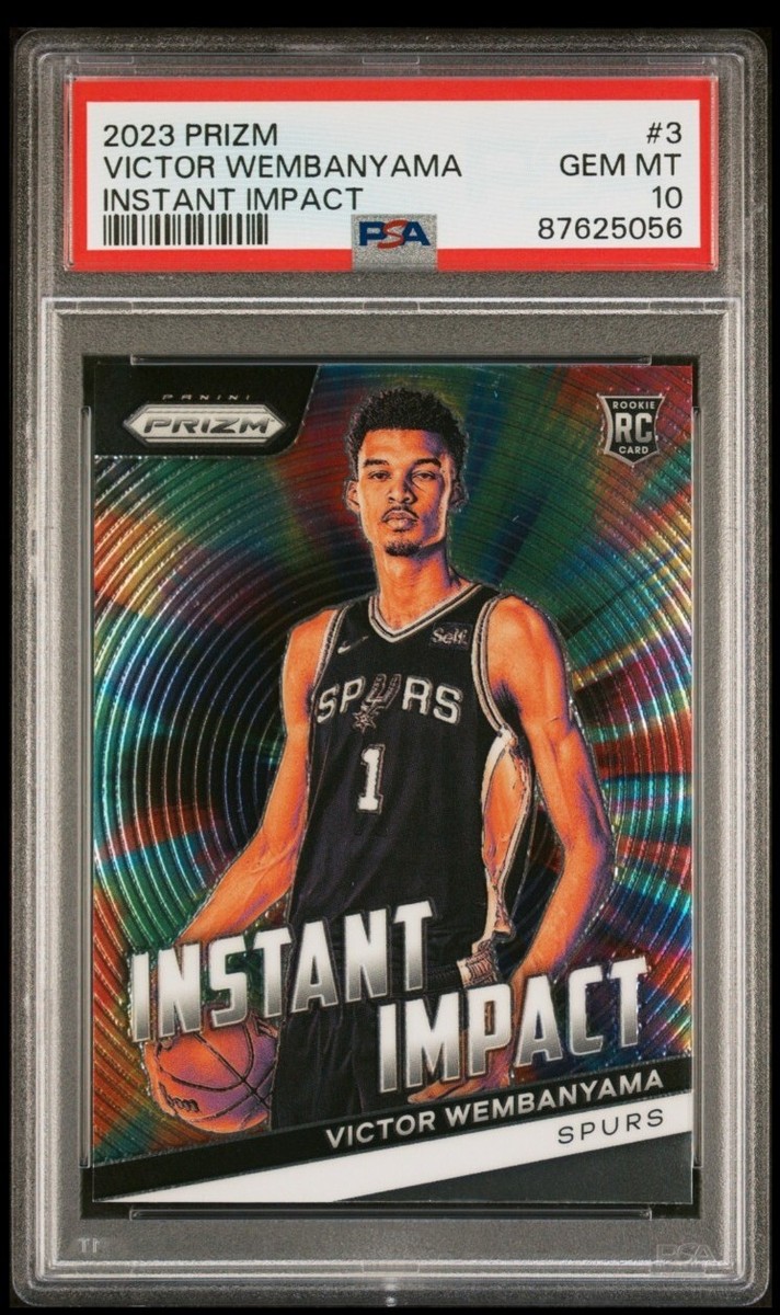 2023-24 Prizm Victor Wembanyama PSA 10 Rookie Instant Impact Gem