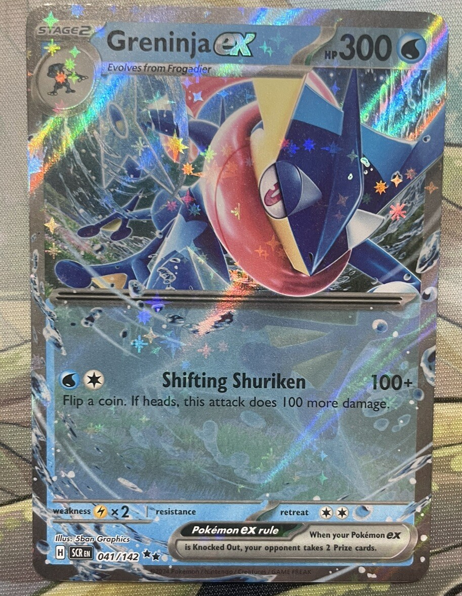 Greninja ex Pokemon Stellar Crown 041/142 Double Rare NM | eBay