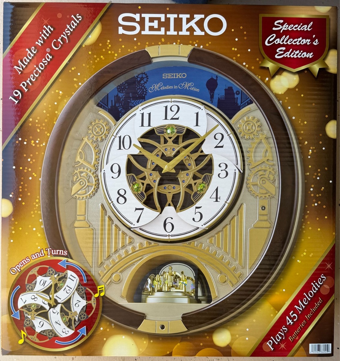 Seiko Melodies in Motion 2025 Golden Rhythm Musical Wall Clock