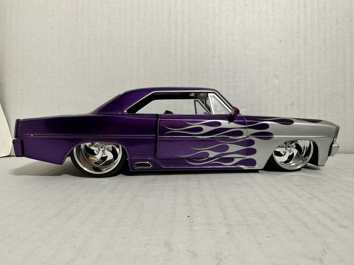JADA BIGTIME BTM 1967 CHEVY NOVA SS PURPLE / SILVER 1:24 DIECAST