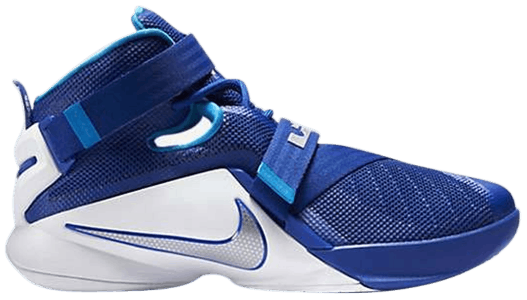Size 16 Men LeBron Soldier IX 9 Shoes 749498 401 Blue White Silver