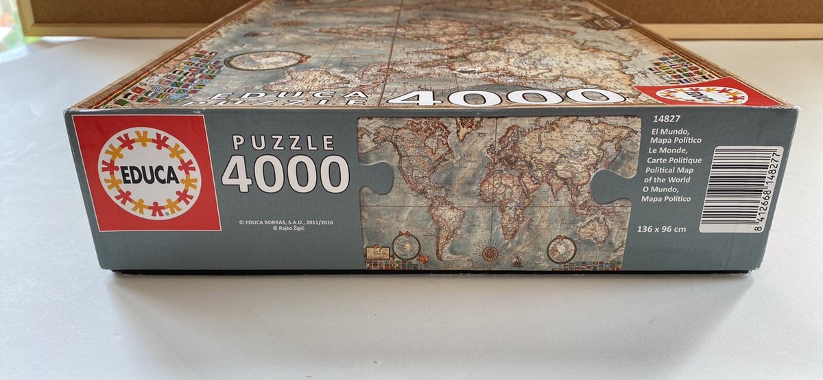 Educa The World Map: 4000 Piece Jigsaw Puzzle - PLS READ