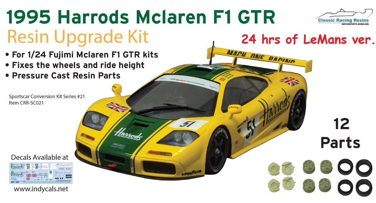 1/24 1995 Harrods Mclaren F1 GTR Short Tail UPGRADE resin kit