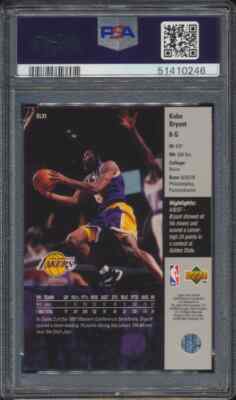 1997 1998 Starting Lineup Kobe Bryant SL31 Upper Deck PSA 8 Low