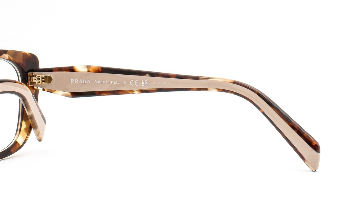 Prada Eyeglasses Glasses VPR B04 07R-1O1 Brown Havana Carmel Beige
