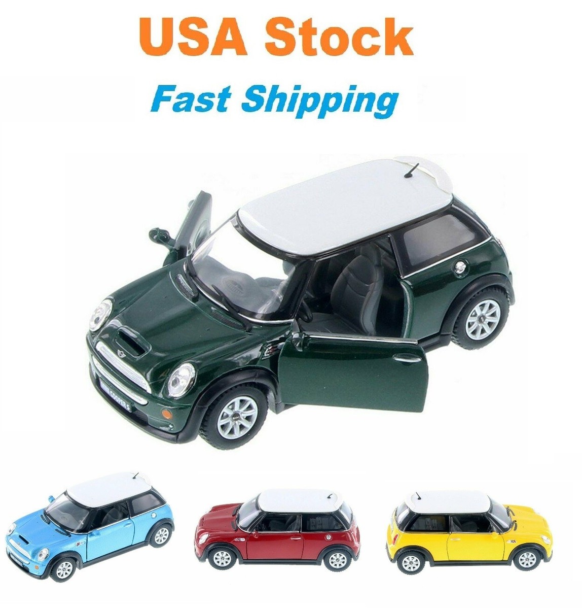 Mini Cooper S Hard Top, Kinsmart, Diecast Model Toy Car, 4 Colors