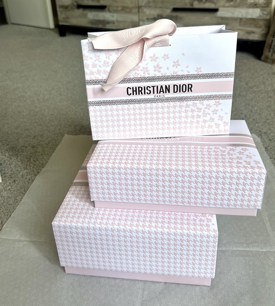 NEW & Limited Edition 3PC DIOR Pink Gift Box & Gift Bag | eBay