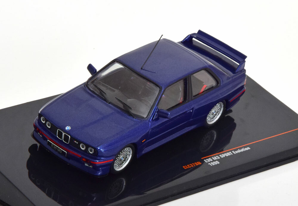 BMW M3 E30 Sport Evolution 1990 Metal Dark Blue IXO CLC378N 1/43