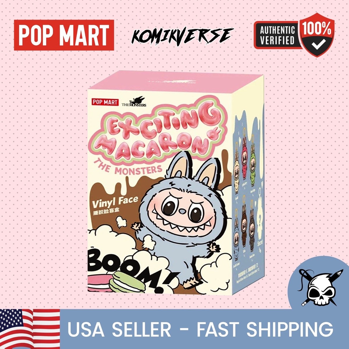 USA* AUTHENTIC POP MART LABUBU MONSTERS EXCITING MACARON (VINYL