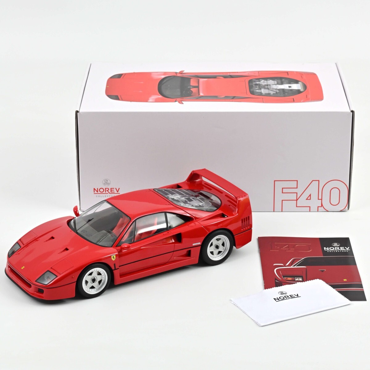 FERRARI F40 ROSSO CORSO RED 1:12 SCALE SEALED RESIN by NOREV BRAND