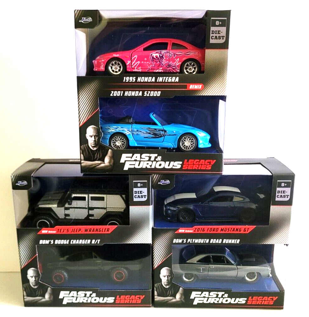 JADA - FAST & FURIOUS 2 PACKS - LOT OF 3 DIFFERENT - 6 CARS TOTAL