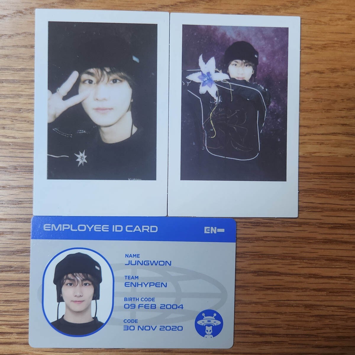 Jungwon Official ID Card & Instant Photo 2pcs Enhypen 2024 Ggu Ggu