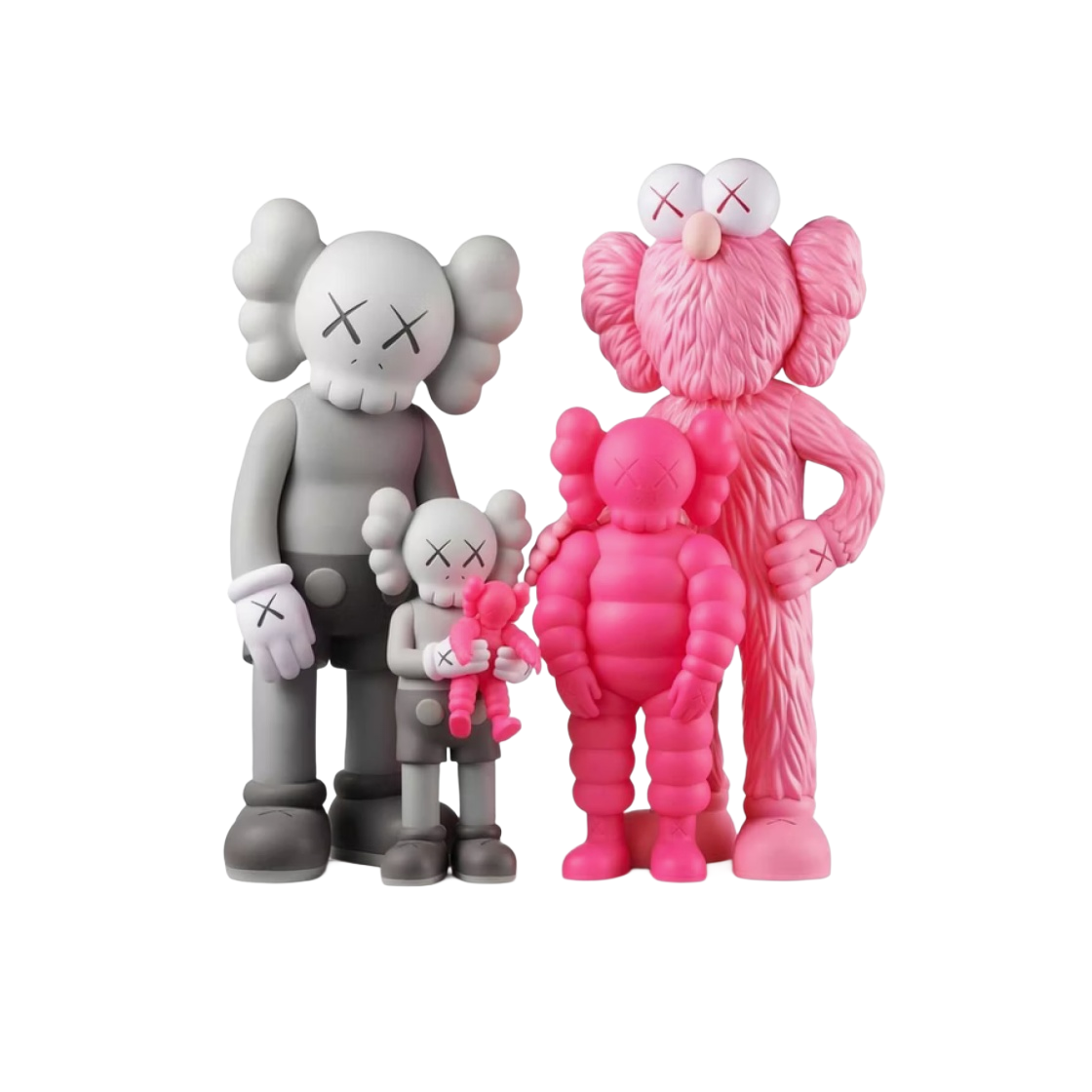 Kaws Family Vinyl Figure Grey Pink | eBay