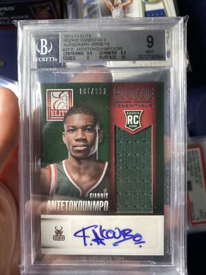 2013-14 Elite Giannis Antetokounmpo RPA Rookie Patch Auto BGS 9 10