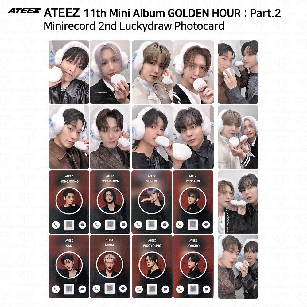 ATEEZ Golden Hour Part.2 MiniRecord Online 2nd Luckydraw Photocard
