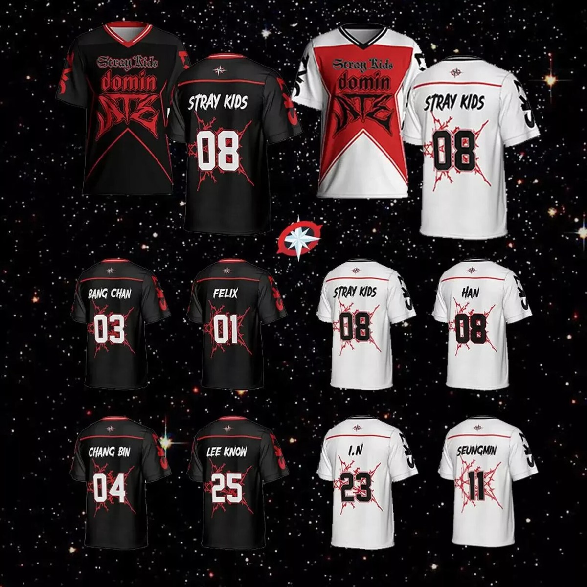 SKZ 'DominATE' World Tour 2025 Football Jersey Stay Merch Shirt | eBay