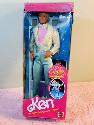 VINTAGE 1989 MATTEL KEN BARBIE DOLL ICE CAPADES FIGURE SKATING