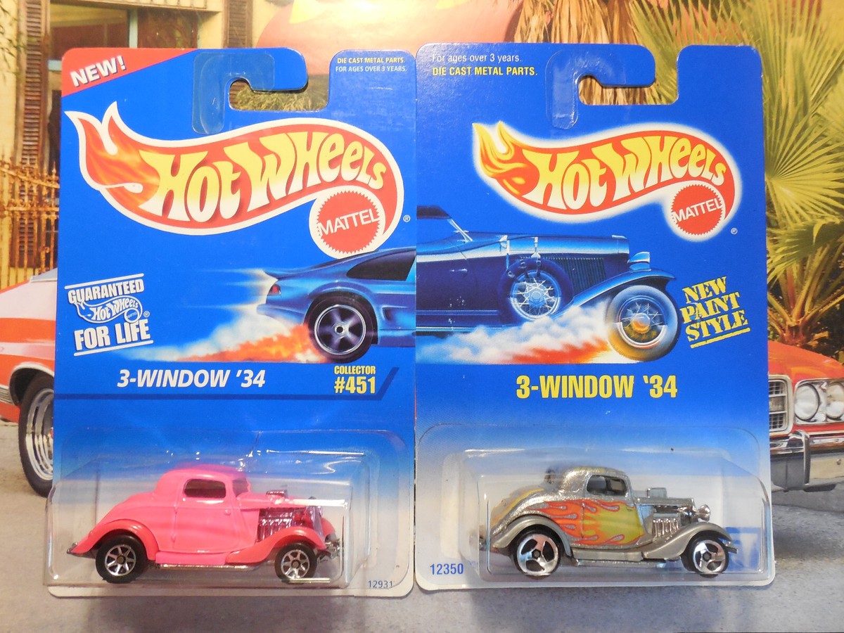 Hot Wheels 1934 '34 Ford 3 Window Coupe LOT 4 Hot Rod Pink RADICAL