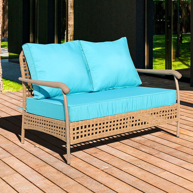 46“x26 Outdoor Loveseat Cushion Set, All-Weather Replacement Seat