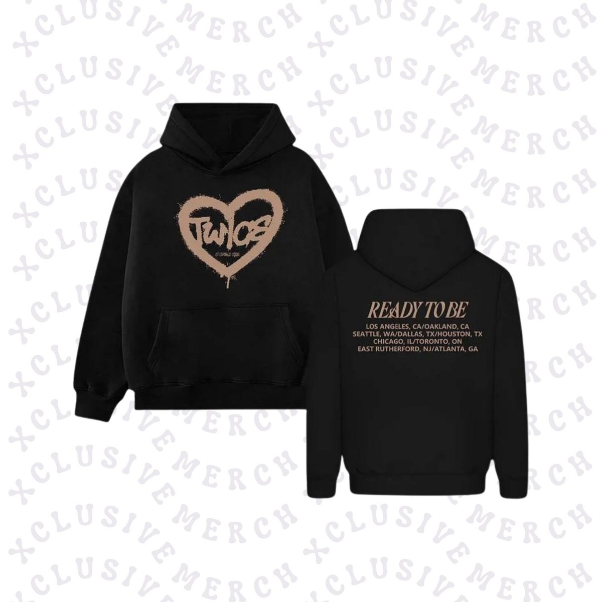 TWICE: Ready to Be US Tour 2023— RARE / SOLD OUT Heart Hoodie