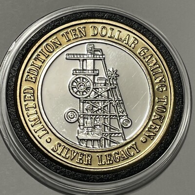 1996 Silver Legacy 1st Anniv Reno Vegas $10 Nevada Casino Gaming