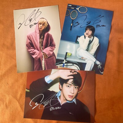BTS JIN AUTOGRAPHED SIGNED PHOTO K-POP COLLECTION 5*7 2024 | eBay