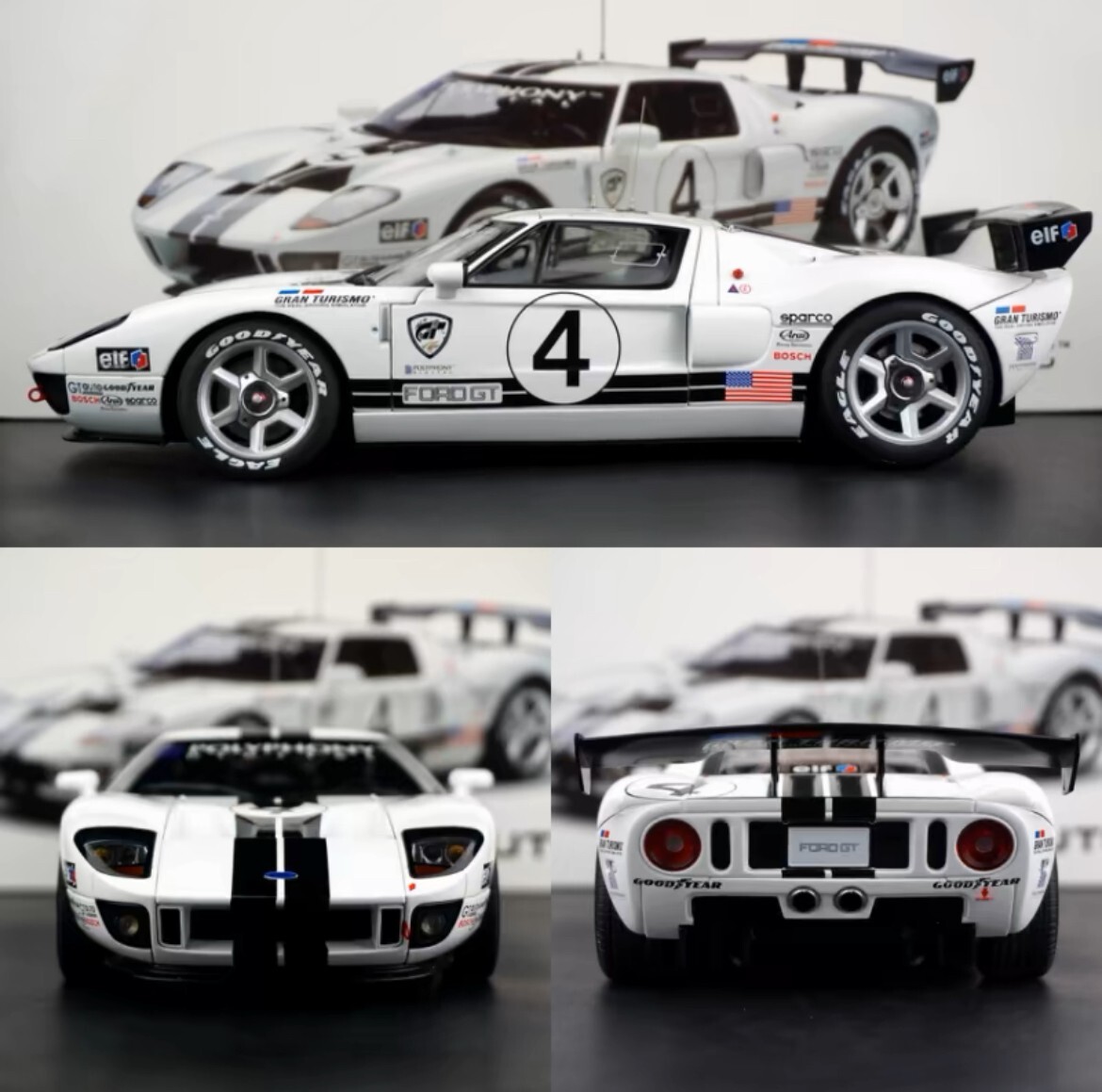 SUPER RARE* Autoart 1/18 Ford GT LM Race Car Spec II #4 Gran