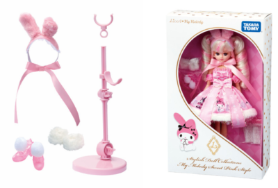 Licca-chan Doll Kuromi My Melody Set Sanrio Takara Tomy Gothic