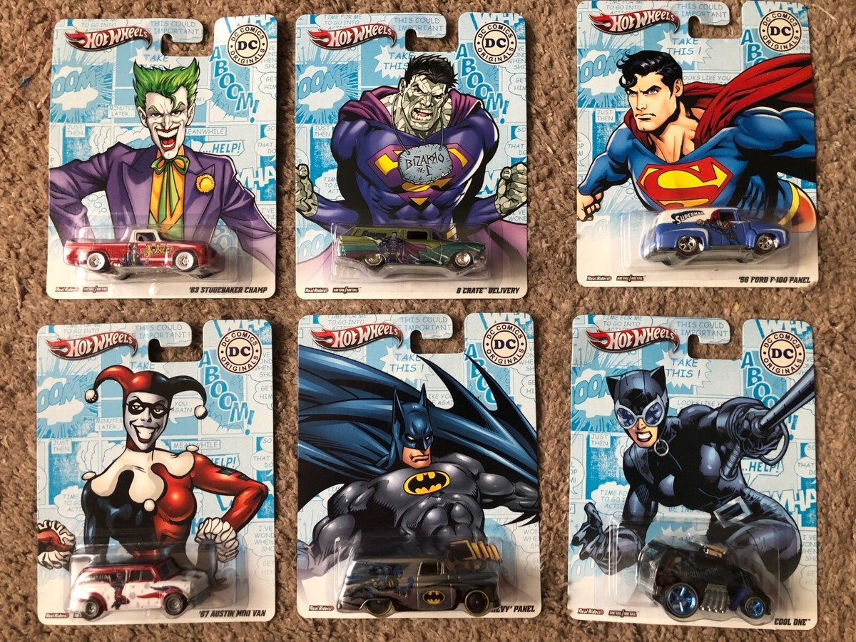 Hot Wheels Pop Culture DC Comics Original, Lot of 6 (Complete set