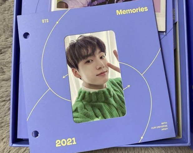 BTS Memories 2021 Blu-ray official photo card JUNGKOOK M JIN SUGA