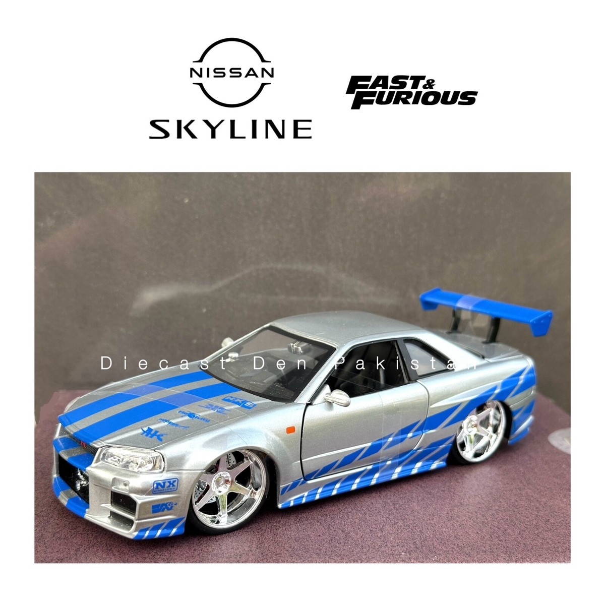 Nissan Skyline R34 1/24 Scale (Brian - Paul Walker) Fast & Furious