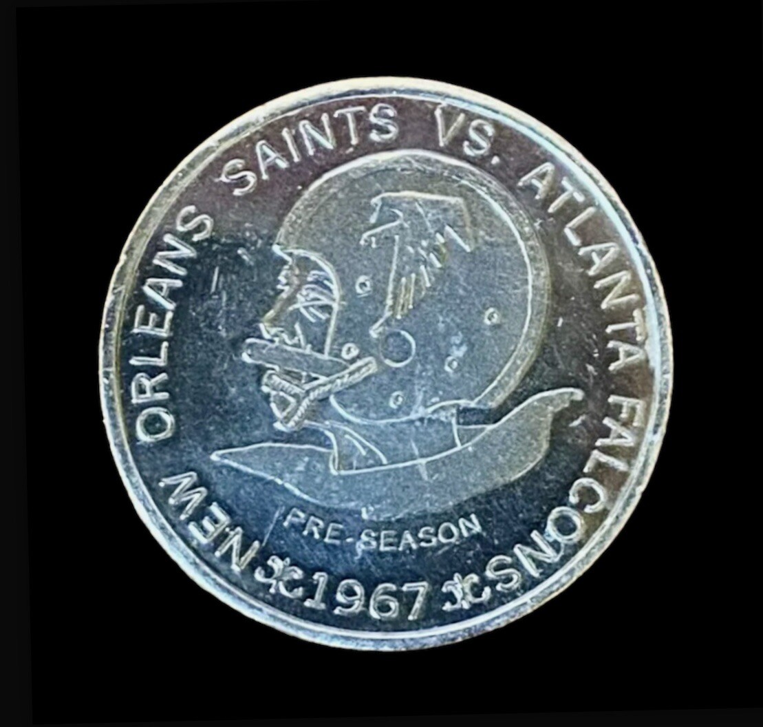 1967 New Orleans Saints NFL Vtg Old 1st PreSeason Doubloon Coin