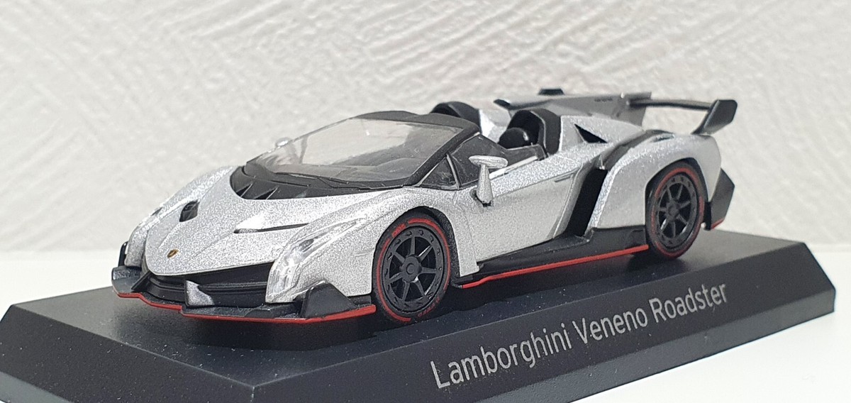 Kyosho 1/64 LAMBORGHINI VENENO ROADSTER SILVER diecast car model