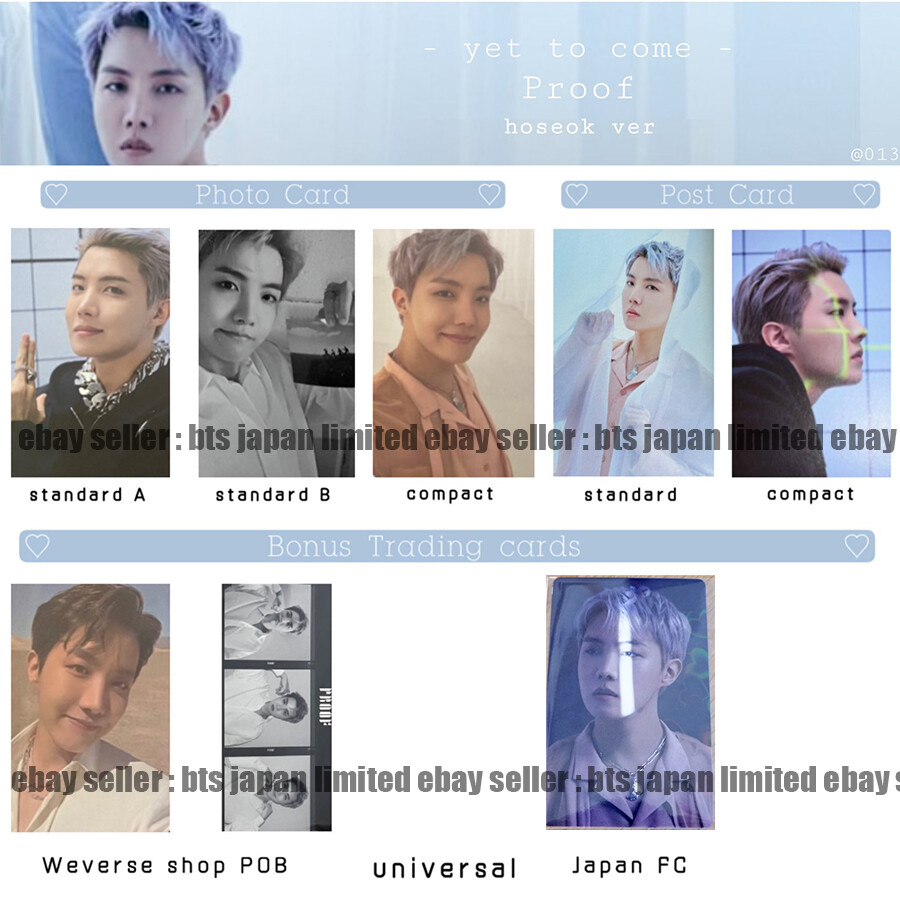 BTS J-HOPE PROOF Official Photocard Standard Compact Fan club
