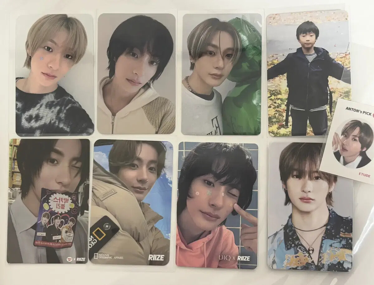 RIIZE RISE ANTON PHOTO CARD BULK SALE K&POPS YUIKE PARK MAGE GEL