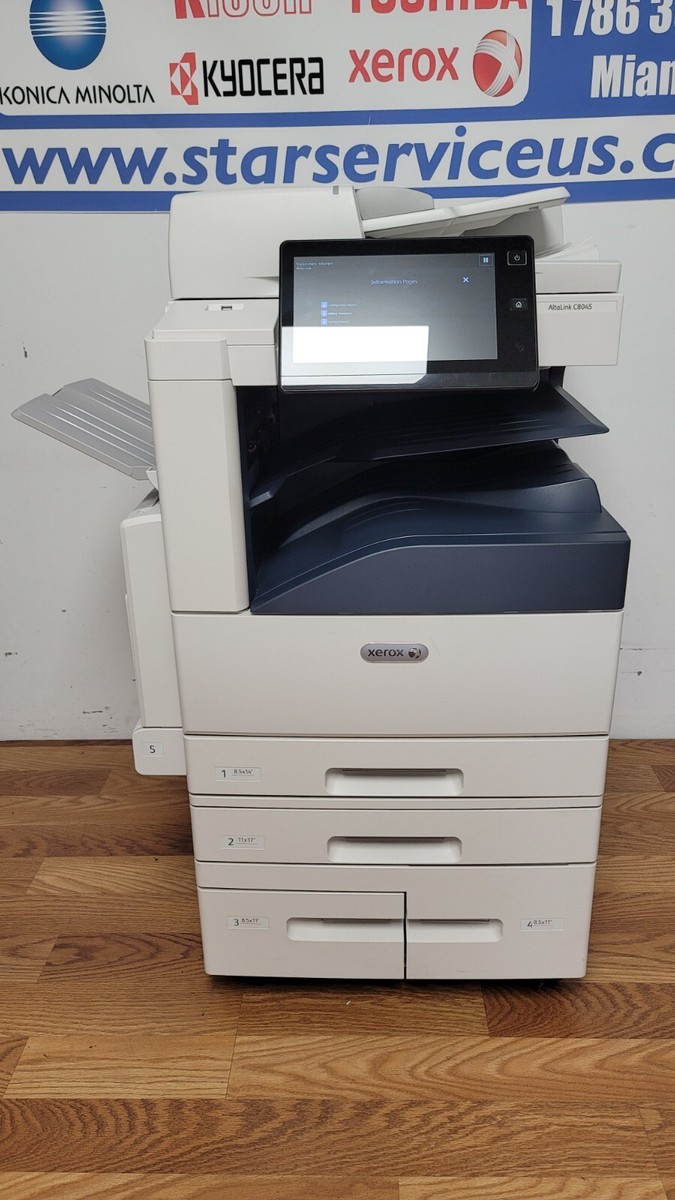 XEROX ALTALINK C8055 COPIER, FAX, NETWORK PRINTER, DUAL SCANNER