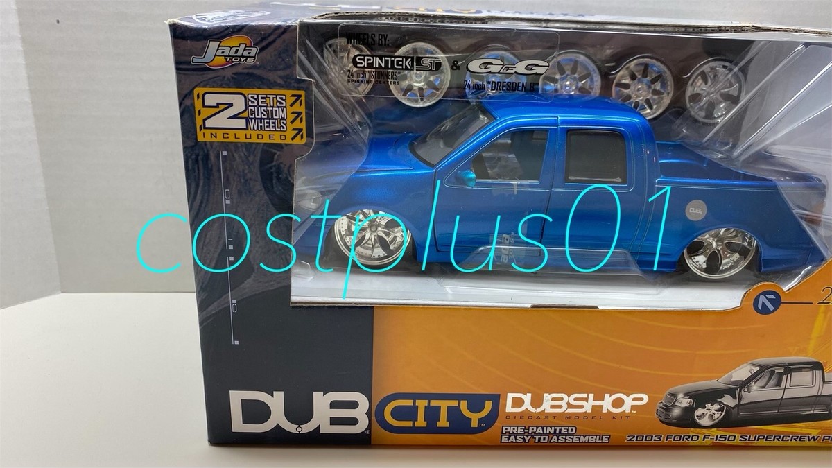 JADA DUB CITY 2003 FORD F 150 F150 SUPERCREW PICKUP 1:24 BLUE