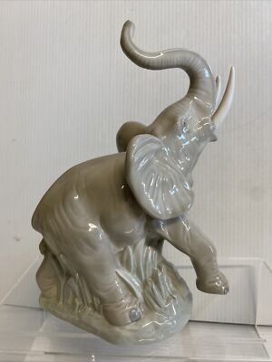 Vintage NAO By Lladro Porcelain Elephant Figurine Made in Spain