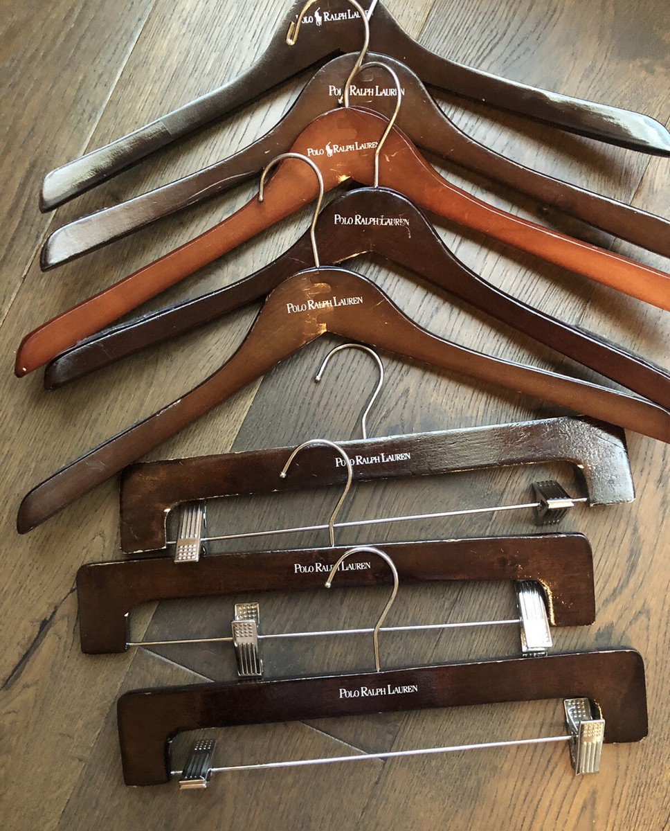 Pre-Owned Polo Ralph Lauren 8 Wooden Hangers Shirts/Dresses/Pants