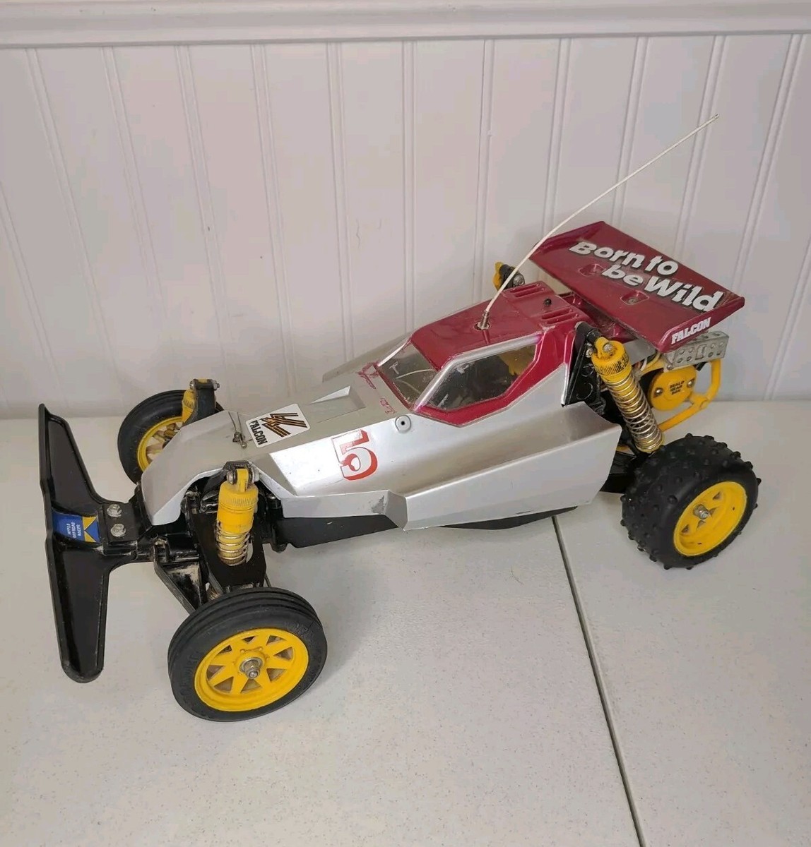 Vintage 1986 Tamiya Falcon RC Remote Control Car Speed Racer Buggy