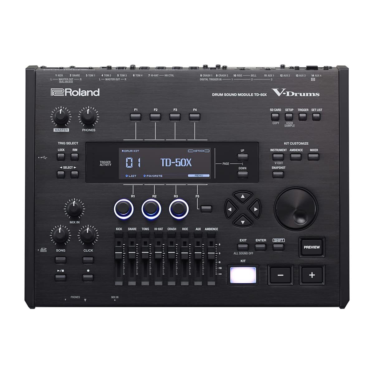Roland TD-50X Drum Sound Module V-Drums Pure Acoustic Ambience