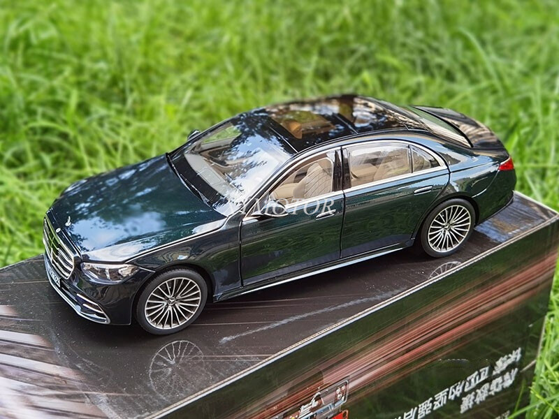 Norev 1:18 Benz S600 W223 2021 Diecast Car Model Gifts White/Black